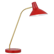 Farbon Table Lamp Red and Brass