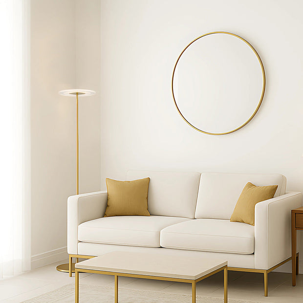 Faro 12W 3CCT LED Floor Lamp Antique Gold