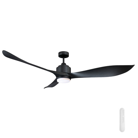 Eagle II 66 DC Ceiling Fan Black - LED Light