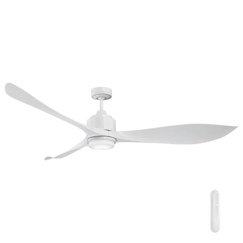 Eagle II 66 DC Ceiling Fan White - LED Light