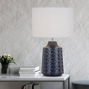 Fedon E27 Table Lamp Blue and White