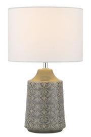 Fedon E27 Table Lamp Grey and White