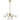 Felton 6lt Pendant Antique Gold with Clear Prism Pattern Glass