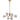 Felton 6lt Pendant Antique Gold with Smoke Glass