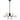 Felton 6lt Pendant Black with Clear Prism Pattern Glass