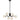 Felton 6lt Pendant Black with Frost Tear Pattern Glass
