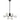 Felton 6lt Pendant Black with Opal Matt Glass