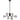 Felton 6lt Pendant Black with Smoke Glass