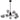 Felton 9lt Pendant Black with Smoke Glass