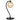 Felton Table Lamp Black with Amber Tear Pattern Glass
