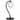 Felton Table Lamp Black with Frost Tear Pattern Glass