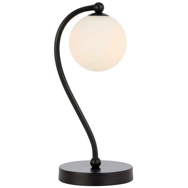 Felton Table Lamp Black with Opal Glass