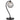 Felton Table Lamp Black with Smoke Tear Pattern Glass