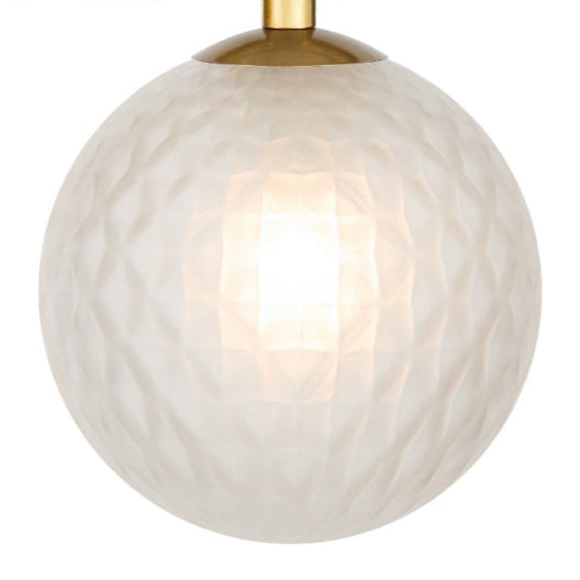 ORTON 7xG9 Antique Gold with Frost Tear Glass Ball 1150mm Pendant