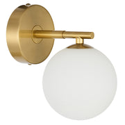 Felton 1lt Wall Light Antique Gold with Opal Glass