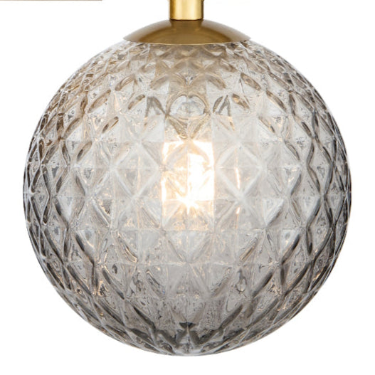 ORTON 7xG9 Antique Gold with Smoke Tear Glass Ball 1150mm Pendant