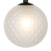 ORTON 7xG9 Black with Frost Tear Glass Ball 1150mm Pendant