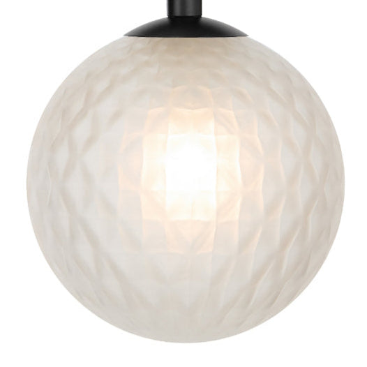ORTON 7xG9 Black with Frost Tear Glass Ball 1150mm Pendant