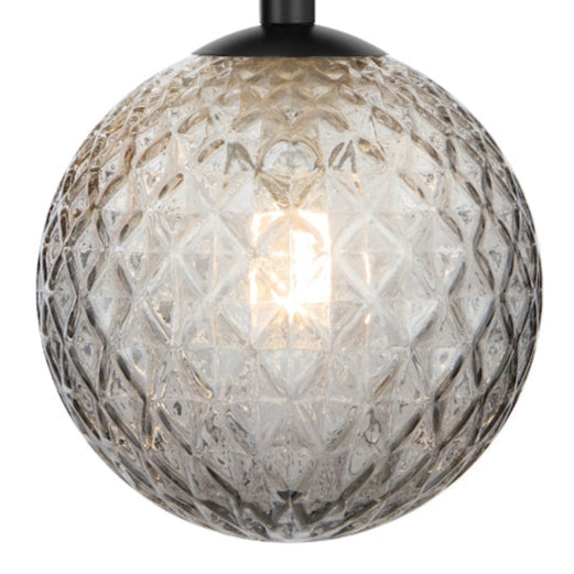 ORTON 7xG9 Black with Smoke Tear Glass Ball 1150mm Pendant