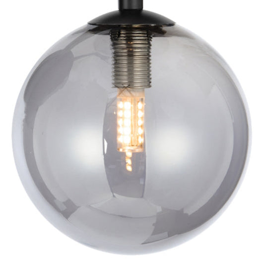 ORTON 7xG9 Black with Smoke Glass Ball 1150mm Pendant
