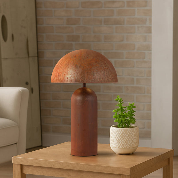 Ferum 2 x E27 Large Table Lamp Rust