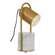 Fidel Table Lamp White and Antique Gold