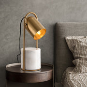 Fidel Table Lamp White and Antique Gold