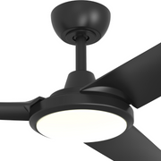 FlatJET 52 3, 4 or 5 Blade DC Ceiling Fan Black with LED Light