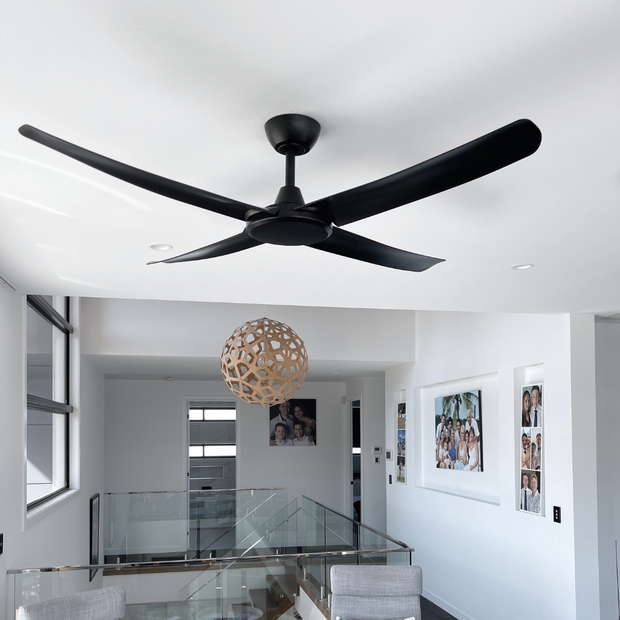 FlatJET 56 3, 4 or 5 Blade DC Ceiling Fan Black