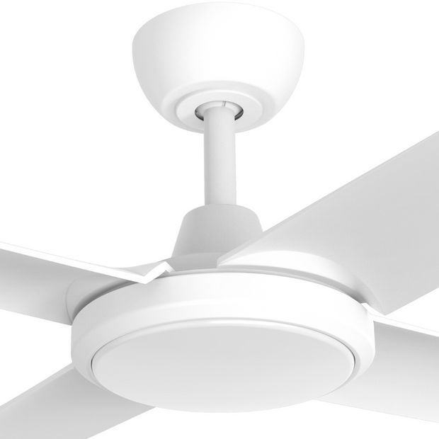 FlatJET 52 3, 4 or 5 Blade DC Ceiling Fan White with LED Light