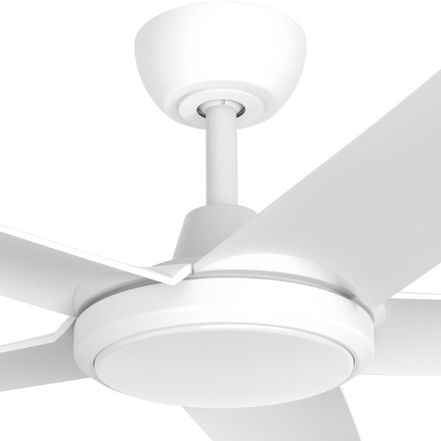 FlatJET 52 3, 4 or 5 Blade DC Ceiling Fan White with LED Light