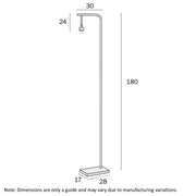 1800mm White Floor Lamp Base Only