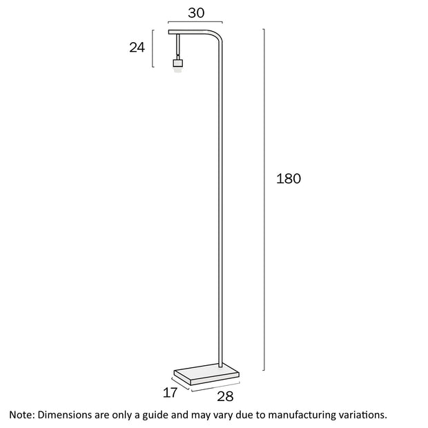 1800mm White Floor Lamp Base Only