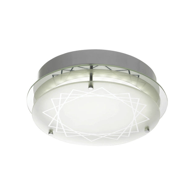 FOSCO 20w LED 5000K Dimmable Glass Round Oyster