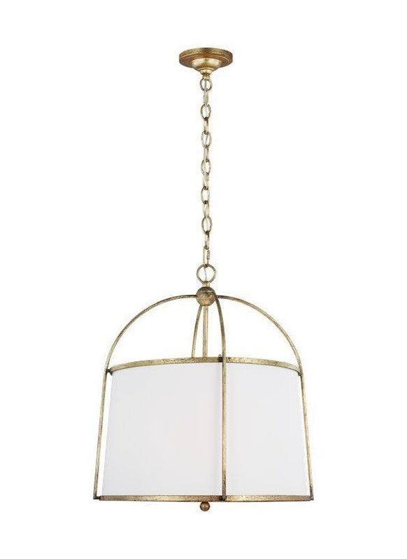 Stonington 2lt Lantern Pendant with Shade Antique Gild