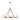 Katie (LARGE) 8L chandelier, Time Worn Brass finish