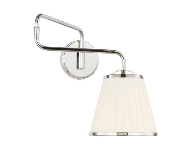 Esther 1L Swing Arm Wall Sconce Polished Nickel
