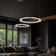 Fulcrum 2lt 96w 3000K LED Dimmable Pendant Pearl Grey/Frost