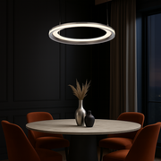 Fulcrum 60cm 60w 3000K LED Dimmable Pendant Pearl Grey/Frost