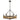 Funale Pendant 6lt Small Candelabra Natural Wood and Oil Rubbed Bronze