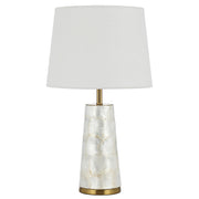 Fusell Table Lamp Gold with Shell Detail