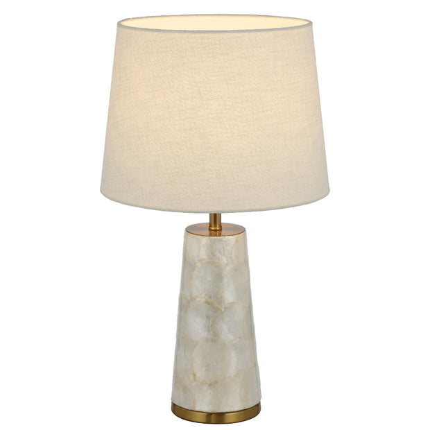 Fusell Table Lamp Gold with Shell Detail