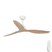Eco Style 52 DC Ceiling Fan White with Beechwood Blades