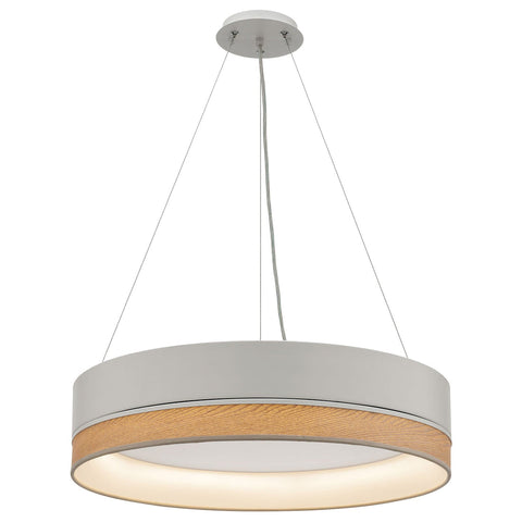 Fitzgerald LED Pendant Light White and Timber