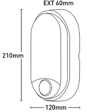 Fletcher II 10w CCT LED Bunker Oval Sensor with 2 Covers