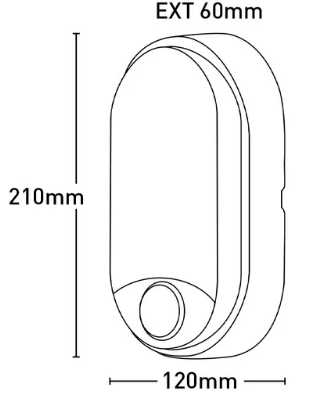 Fletcher II 10w CCT LED Bunker Oval Sensor with 2 Covers