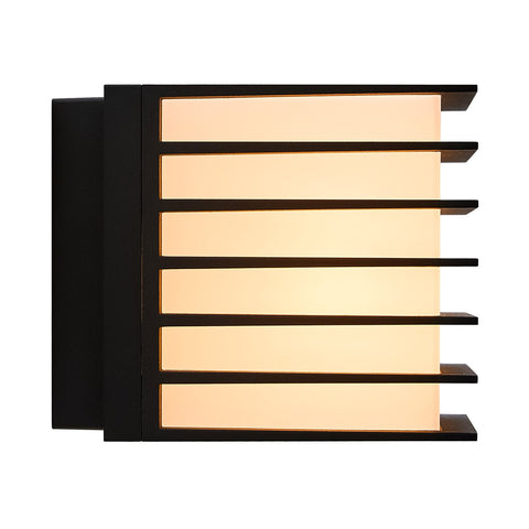 Fluctus 13 black linned wall light