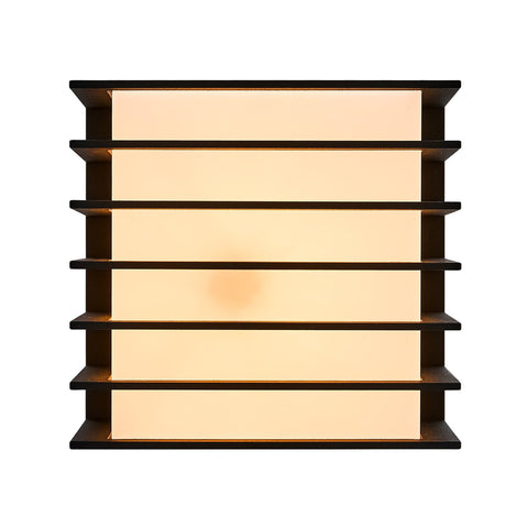 Fluctus 13 black linned wall light