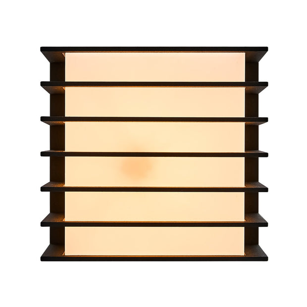 Fluctus 13 black linned wall light