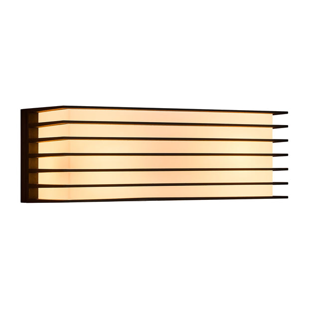 Fluctus 28 black linned wall light